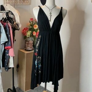 Twisted strap asymmetrical dress L